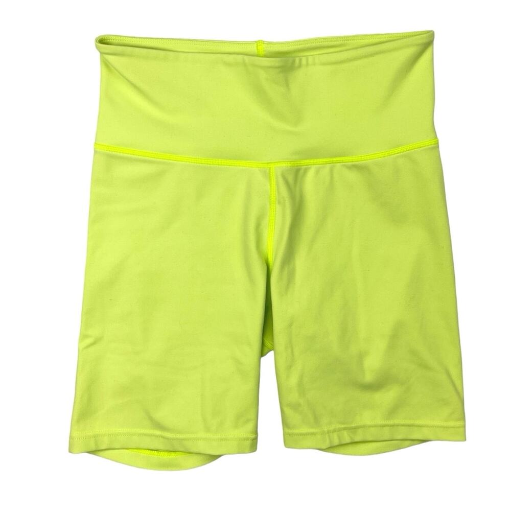 Terez Green High Rise Wide Waistband High Rise Workout Athletic Bike Short Sz S